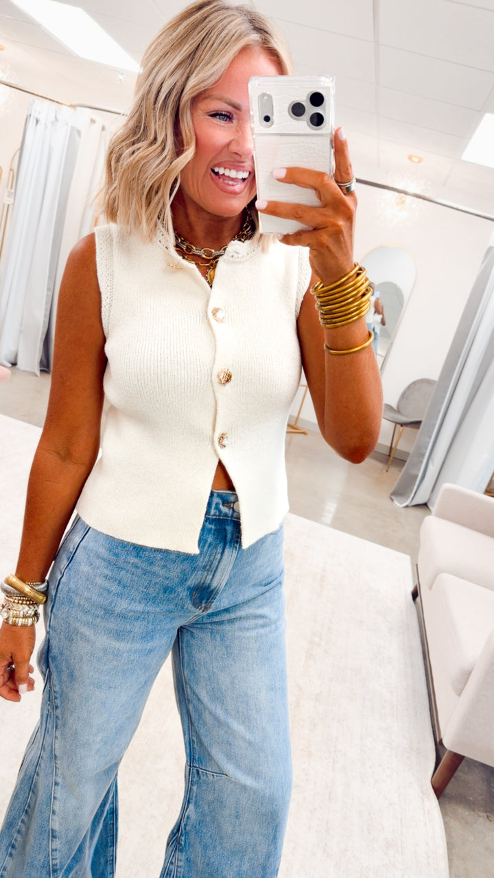 Seashell Shore Vest-Cream