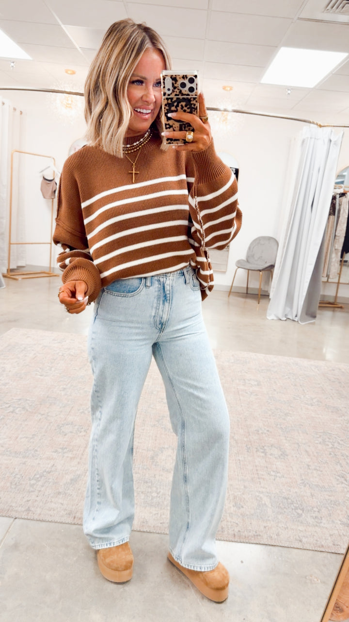 The Camel Stripe Pullover