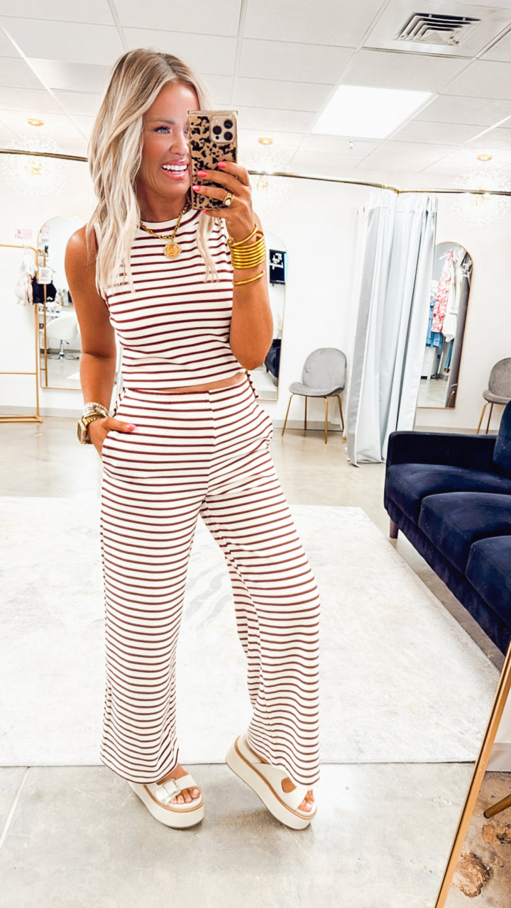 Capri Stripe Two-Piece Set