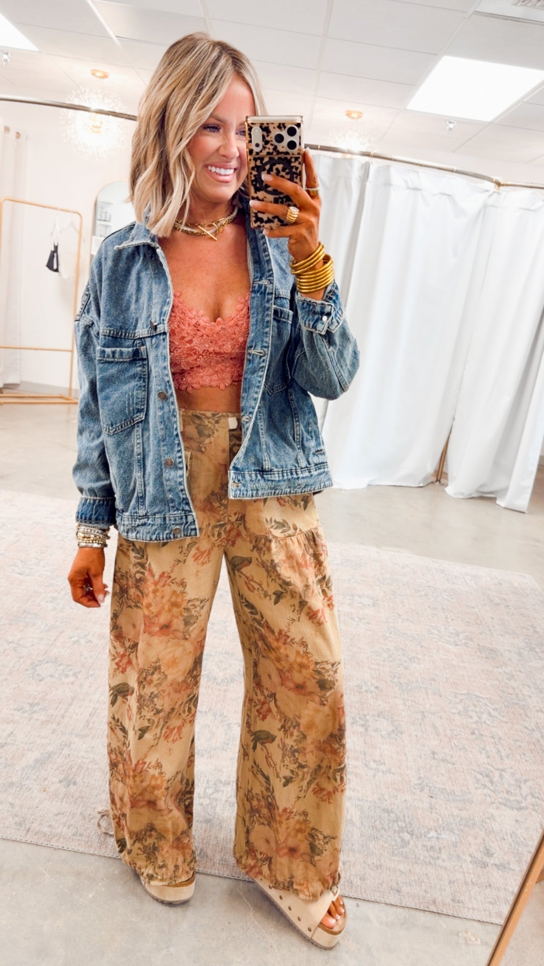 The Rosalie Floral Denim Pants