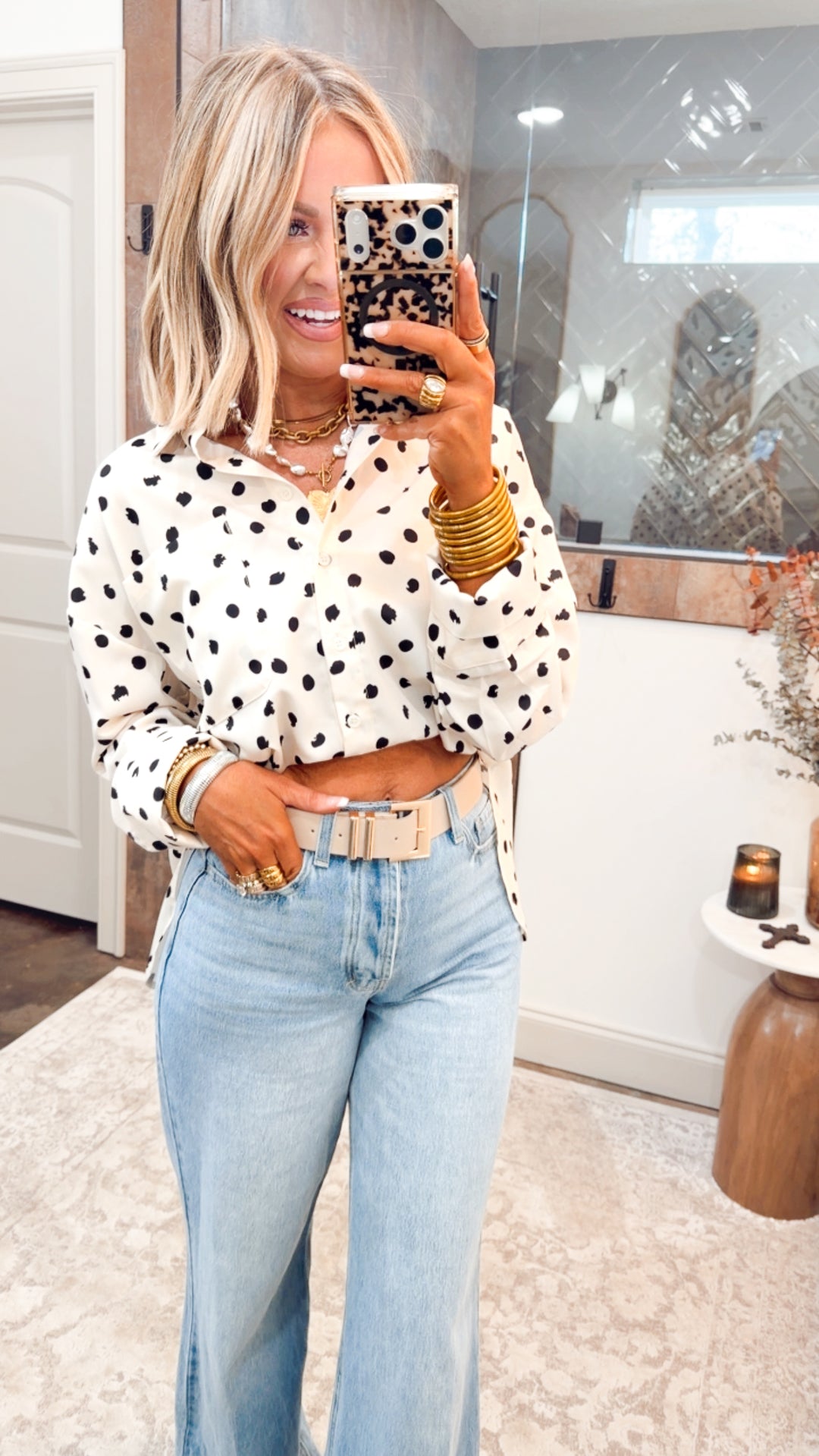 Classic Polka Dot Blouse