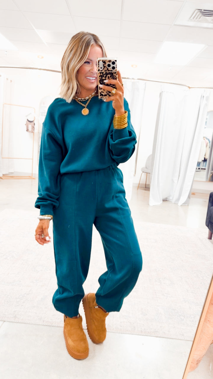 Lounge Ease Set-Deep Green