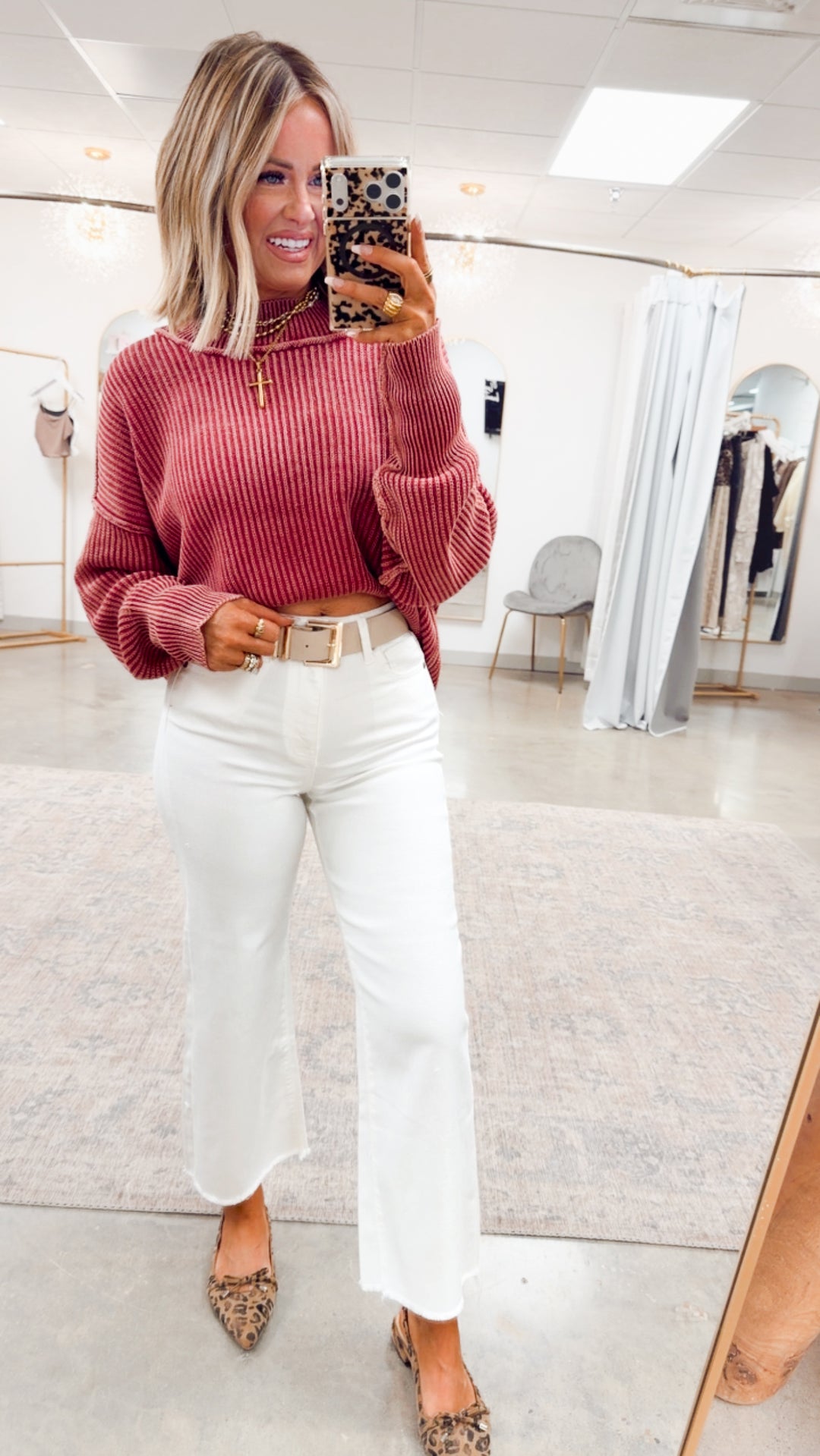 The Lila White Crop Jean