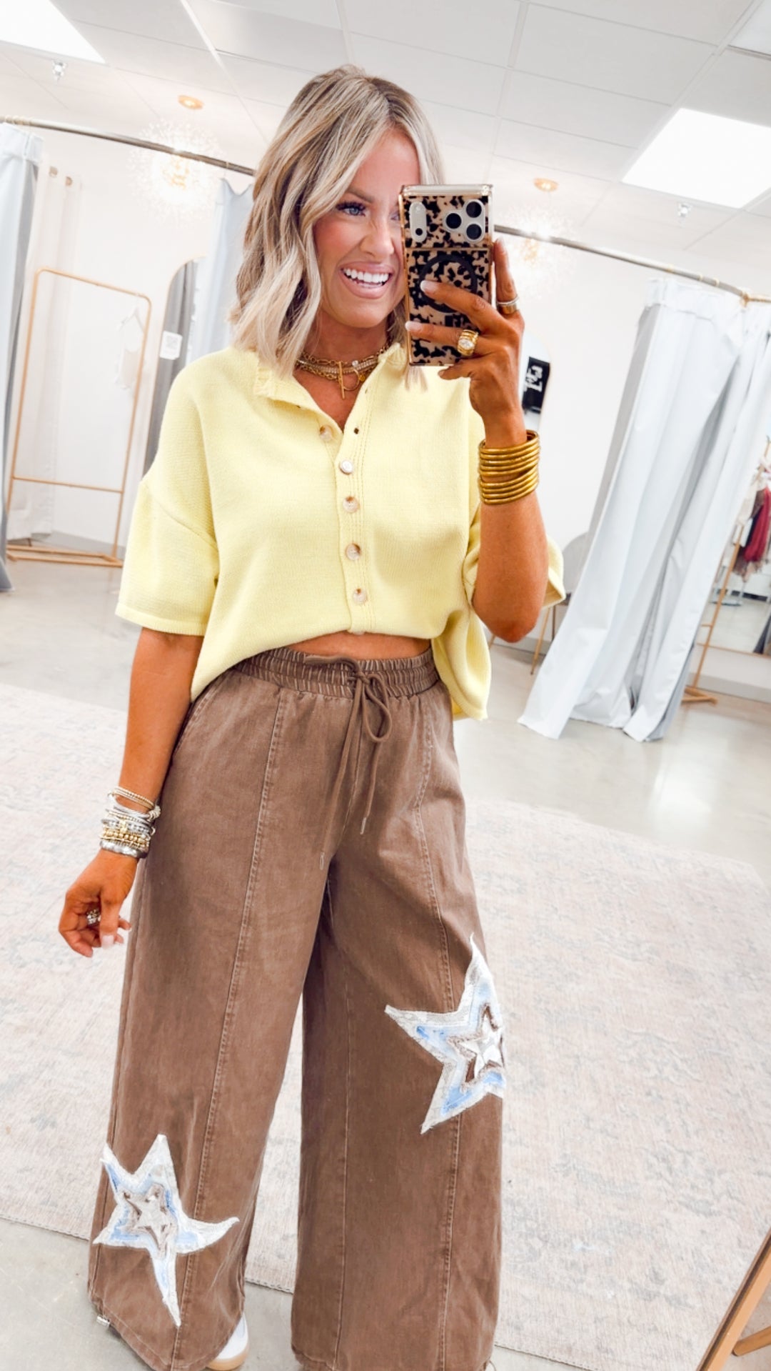 The Windsor Button Up Top-Lemon