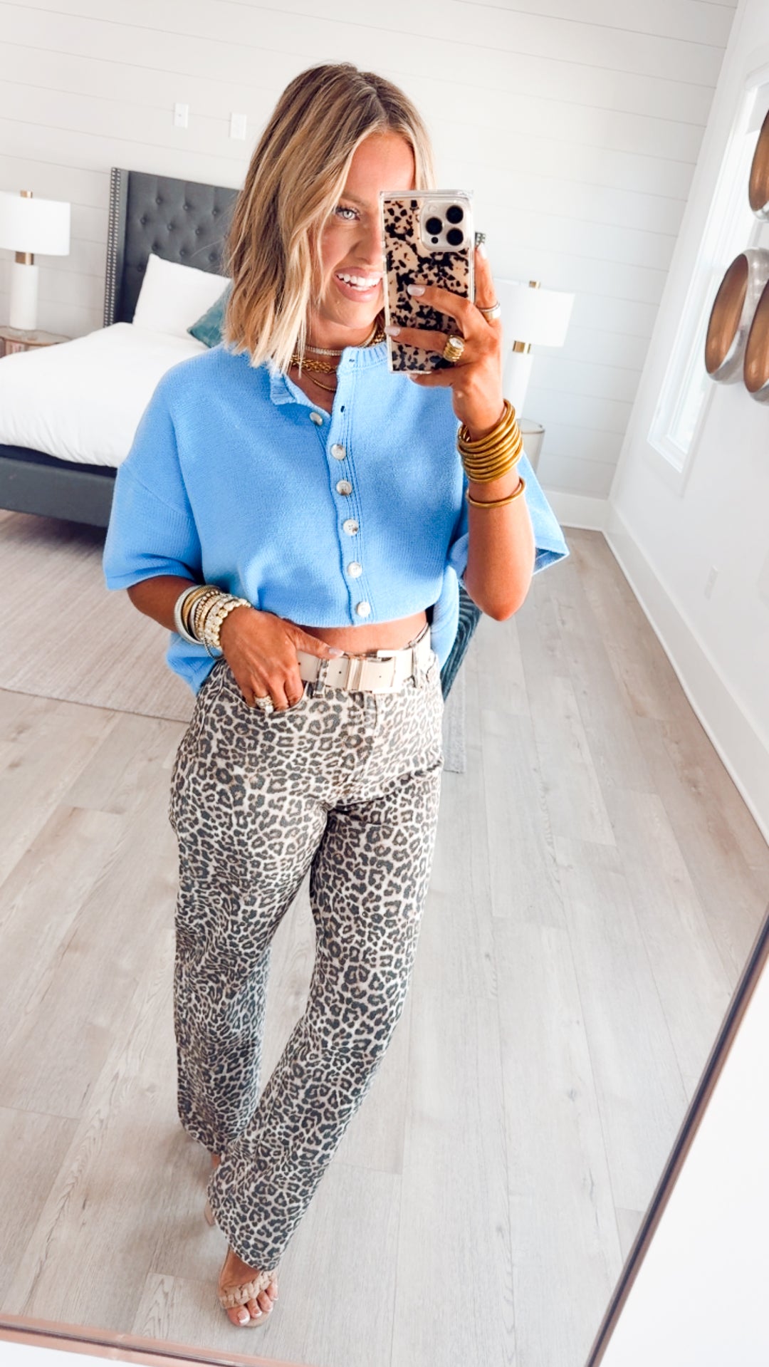 The Windsor Button Up Top-Blue