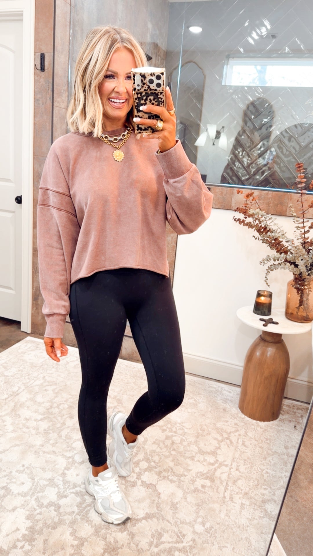 Mineral Wash Peekaboo Back Sweatshirt-Chocolate