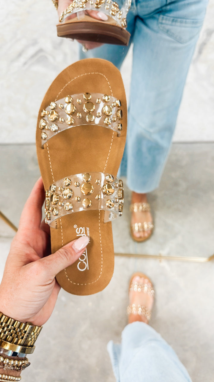 Corkys Double Take Sandal-Clear