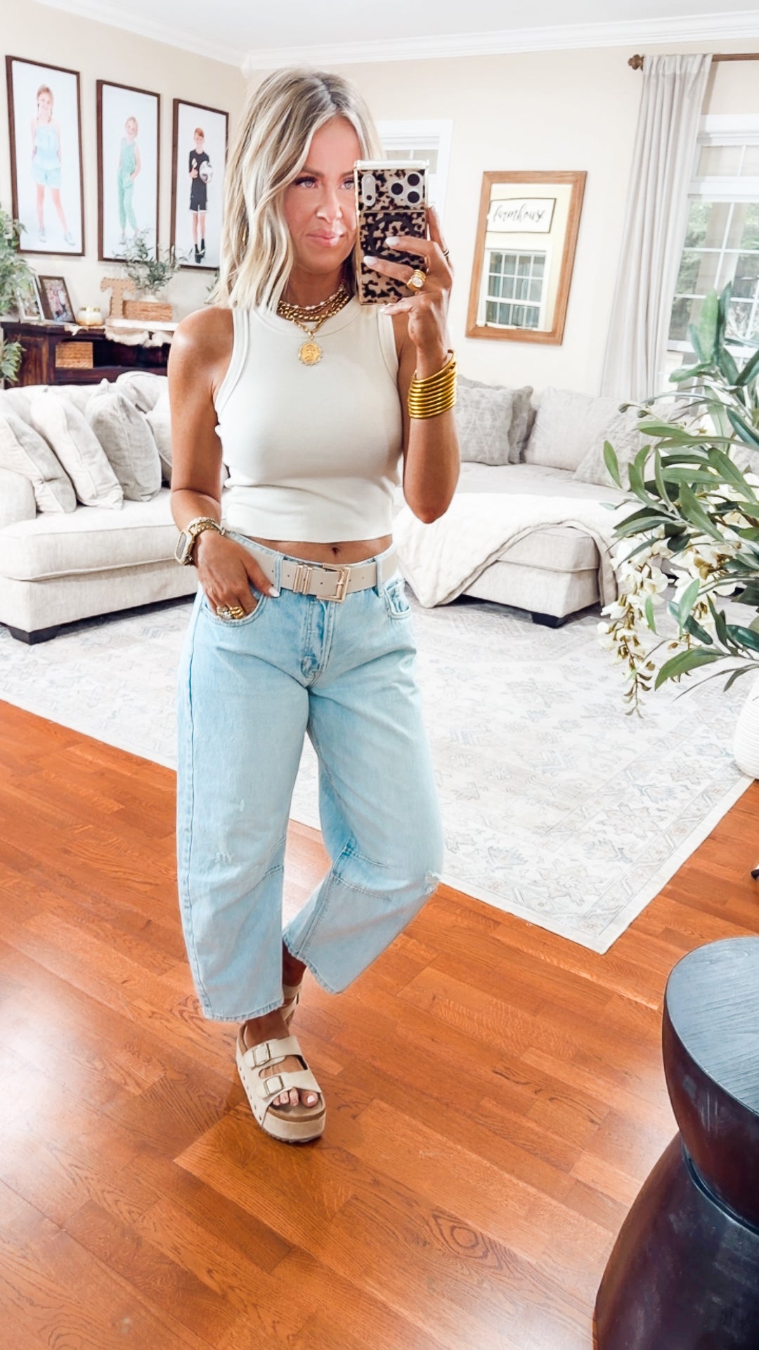 Oatmilk Classic Charm High Neck Tank