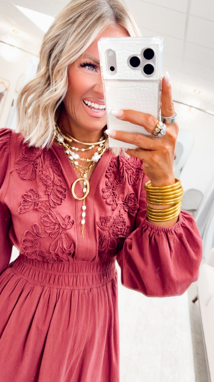 The Maison Bloom Maxi-Burgundy