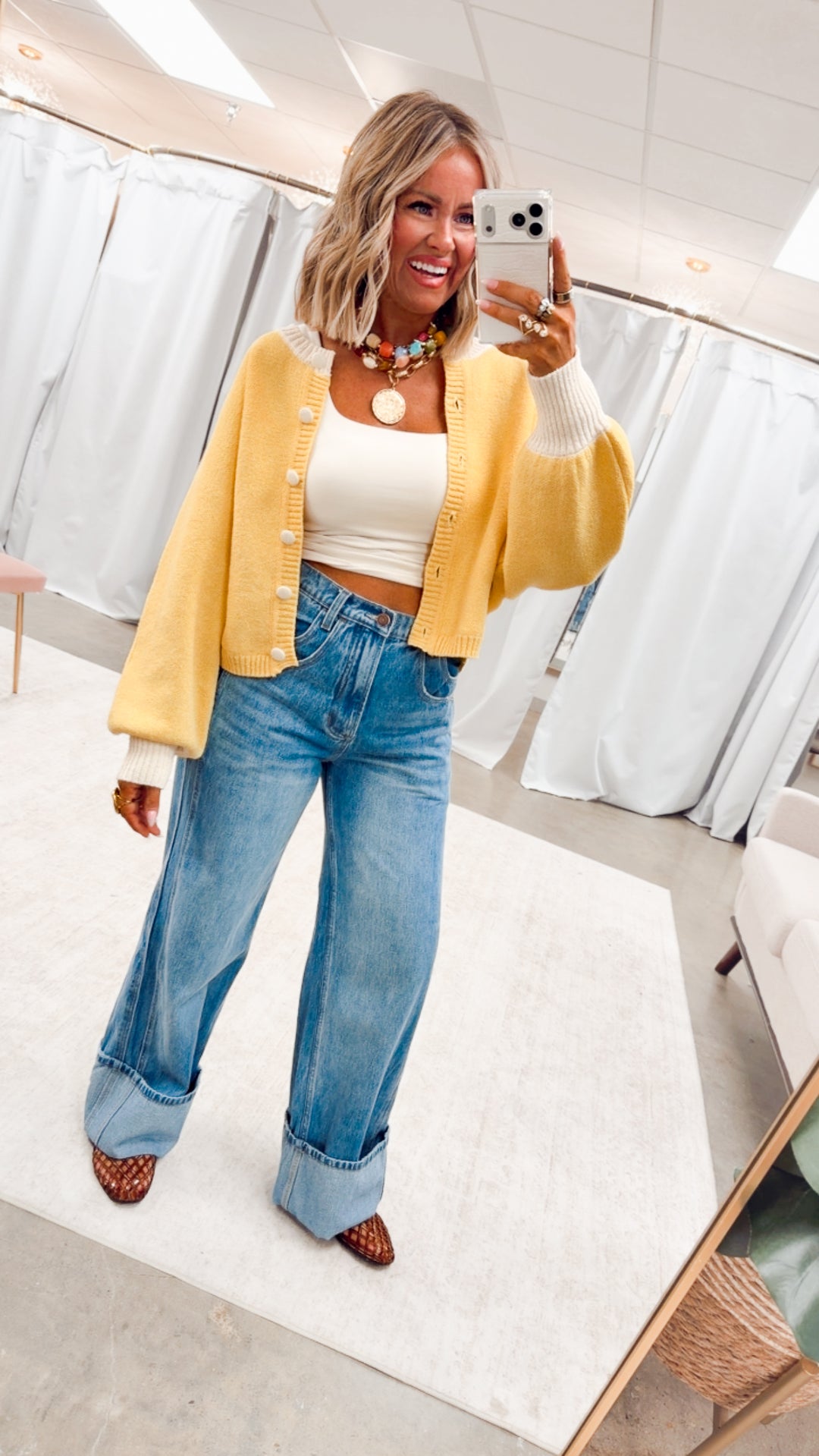 The Charlie Cuffed Wide Leg Jean