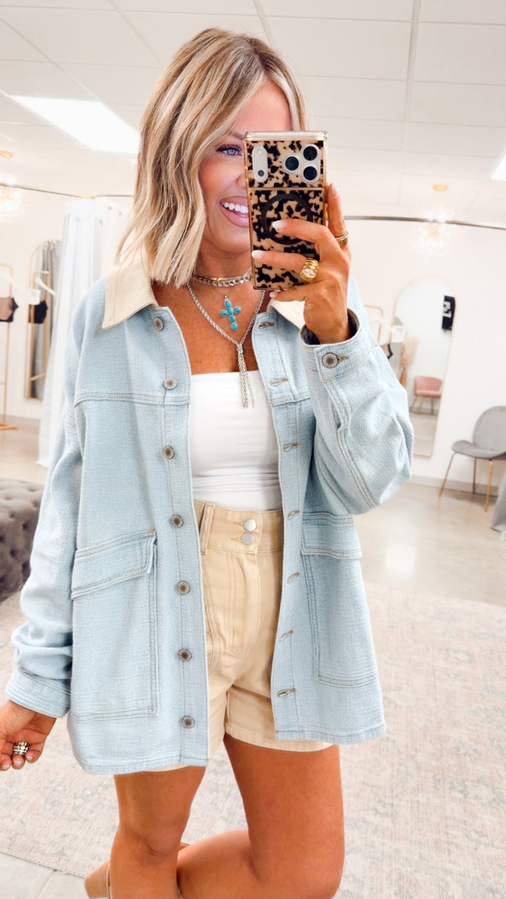 Quilted High Waist Shorts-Washed Sand