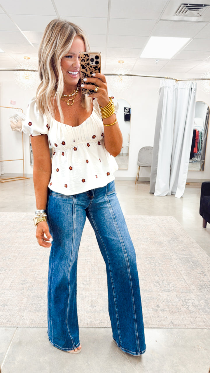 Daisy Pleated Blouse