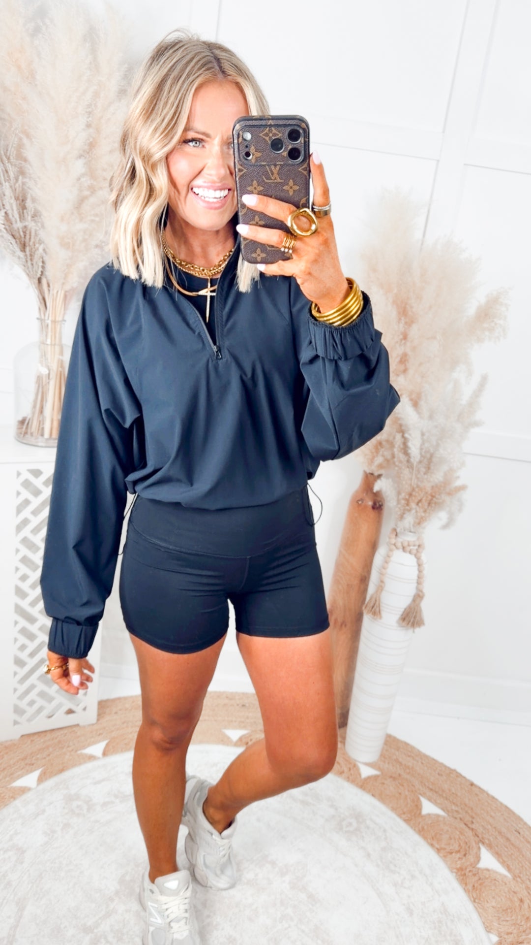 The Hot Shot Biker Shorts-Black