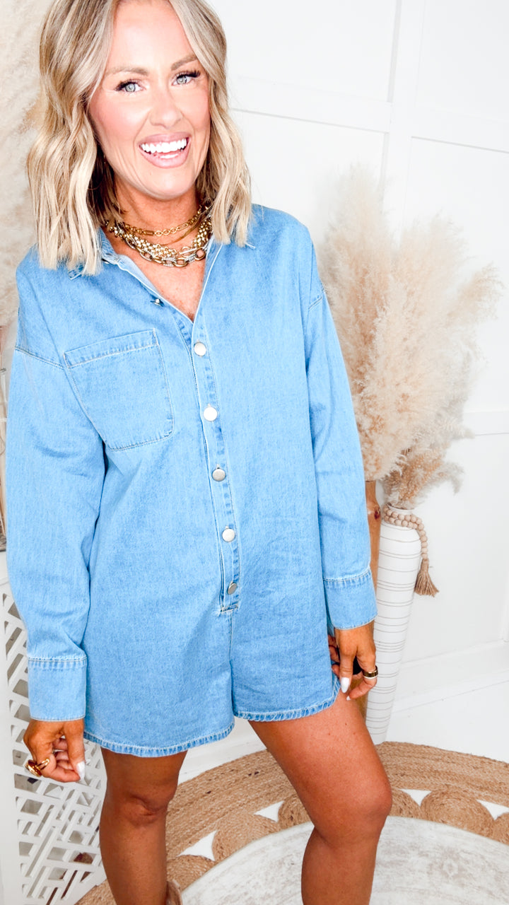 Layla Denim Romper