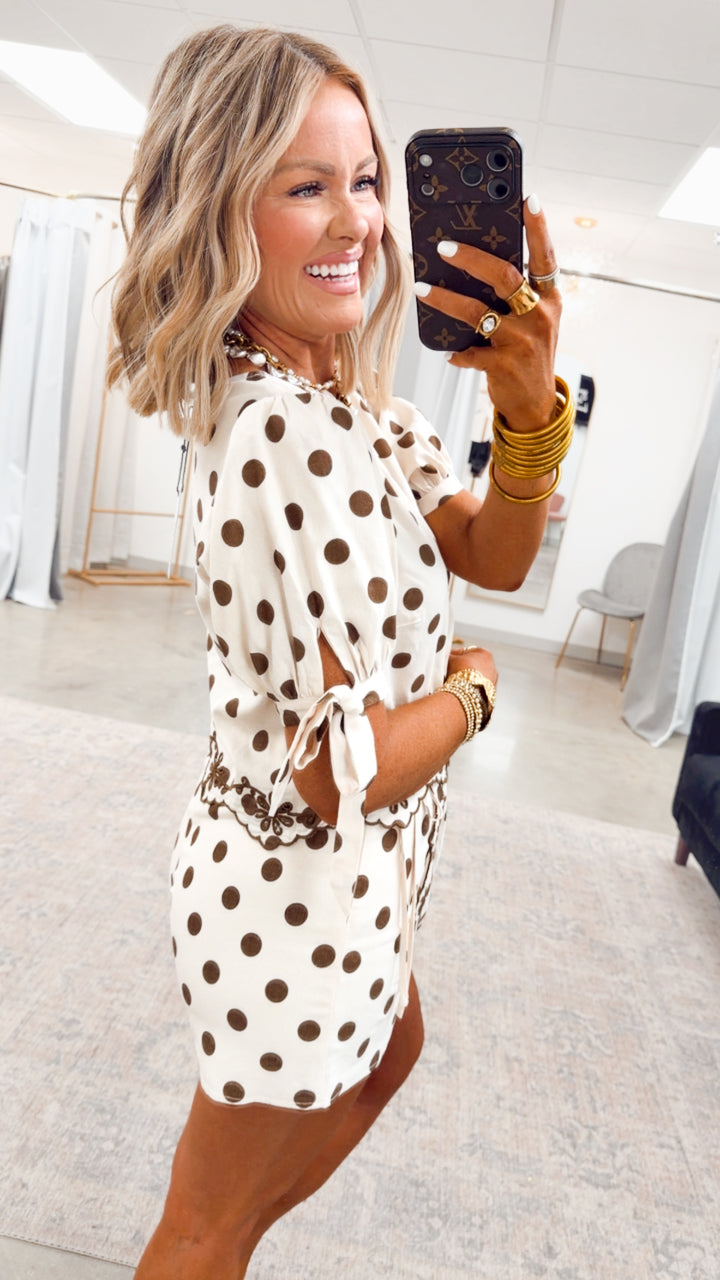 The Polka Charm Skort Set