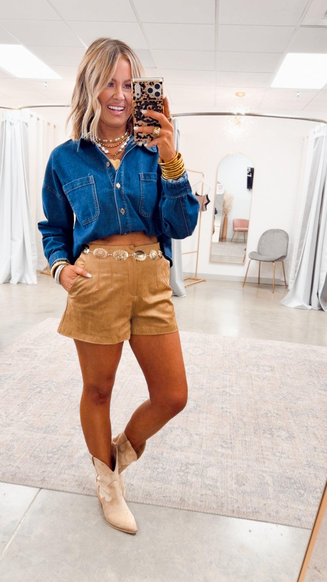 The Lariat Shorts-Tan