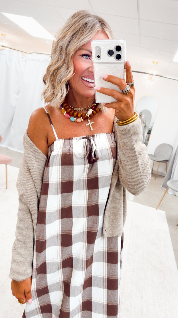 The Chic Prep Cardigan-Mocha