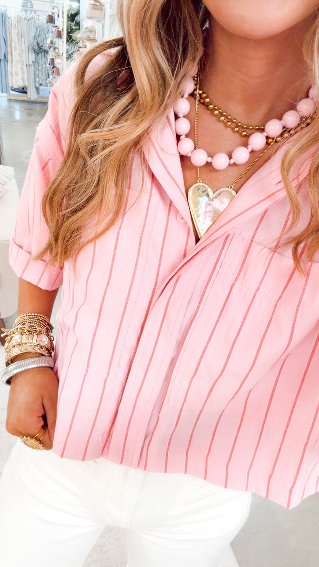 Bryn Crop Top-Pink
