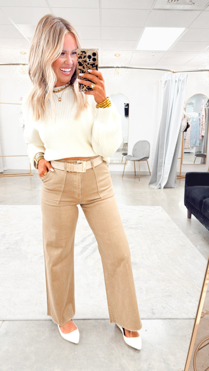 Cream Effortless Comfort Sweater