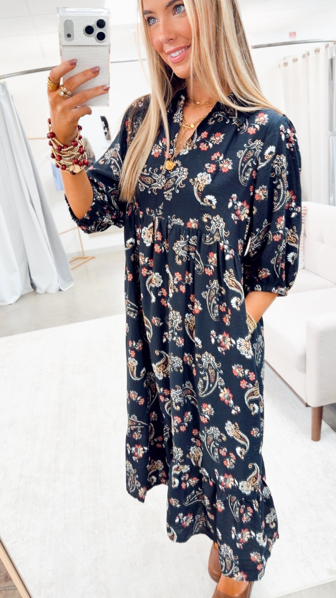 The Paisley Reverie Midi Dress