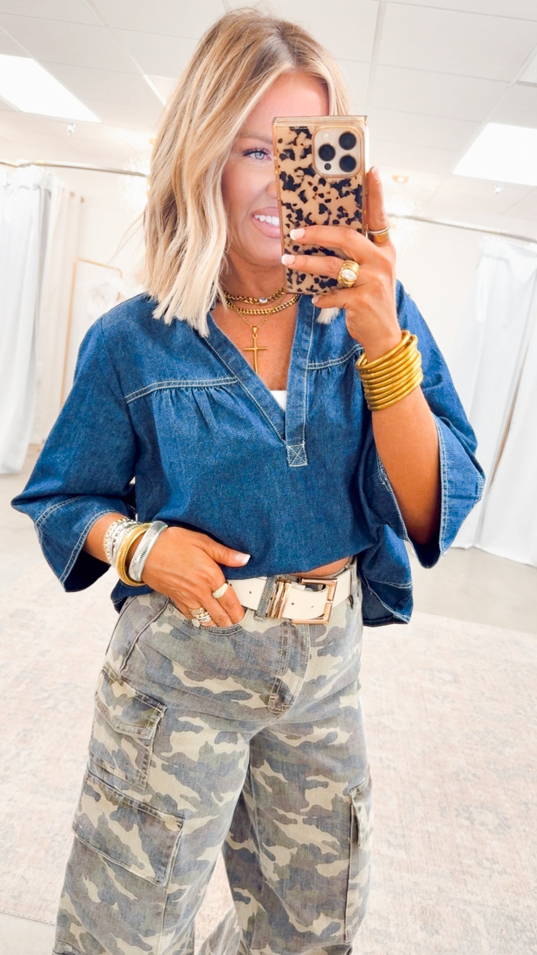Denim Solace Top