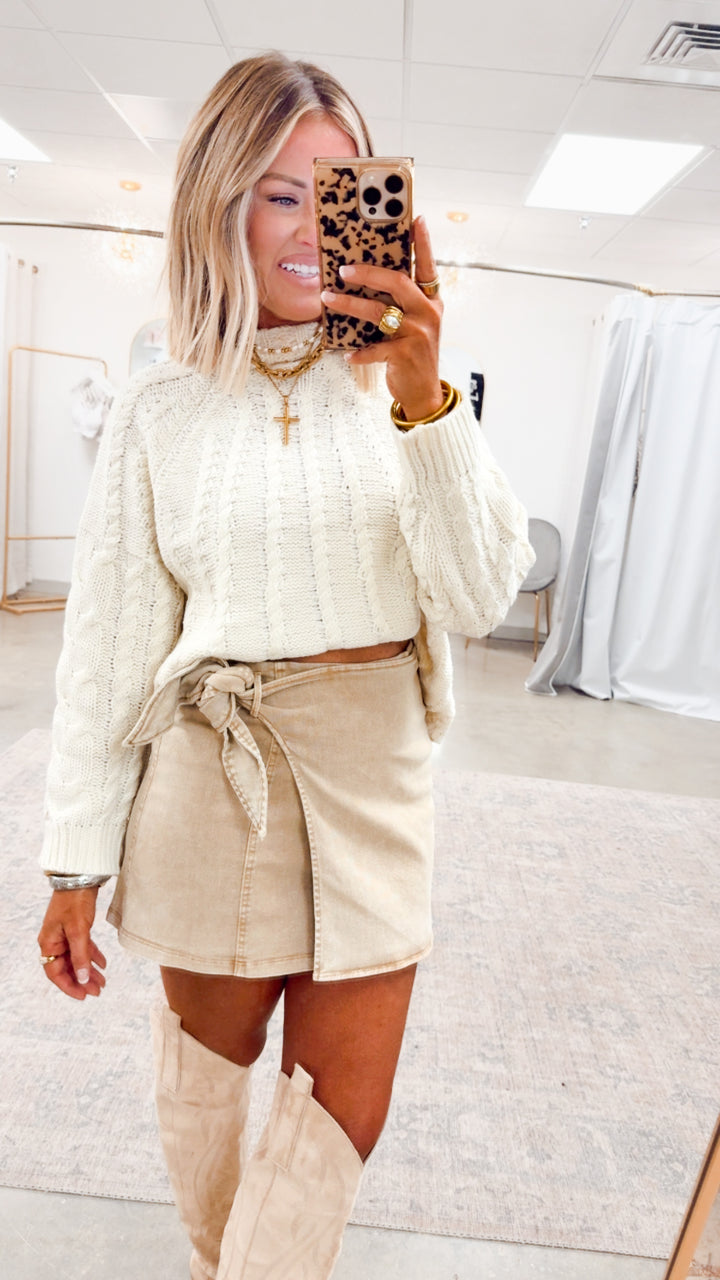 Lush Turtleneck Sweater-Cream