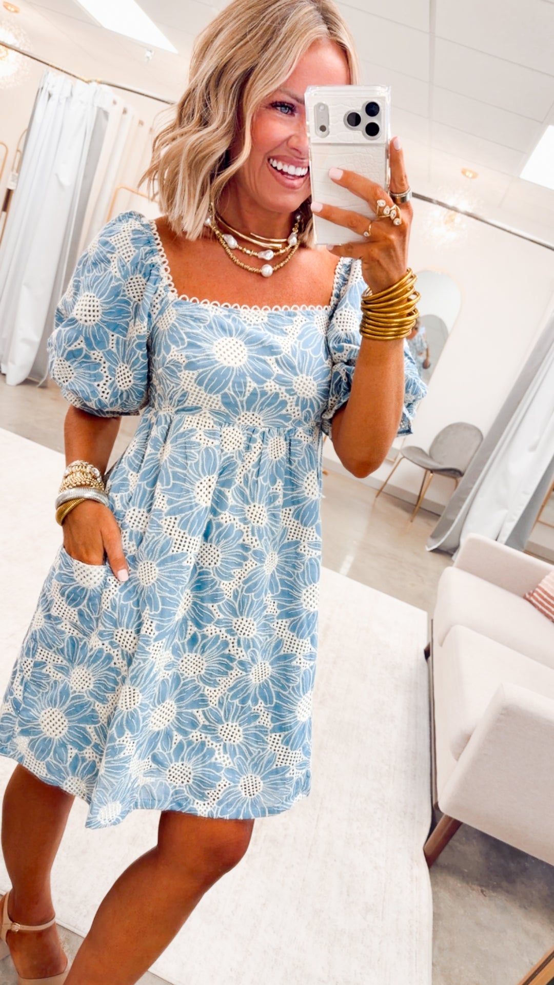 The Bluebell Bliss Mini Dress