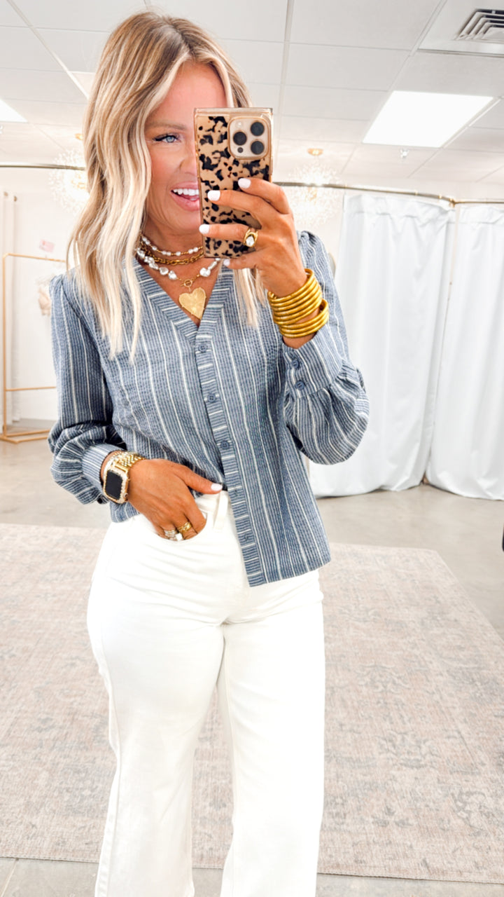 Piper Pinstripe Top