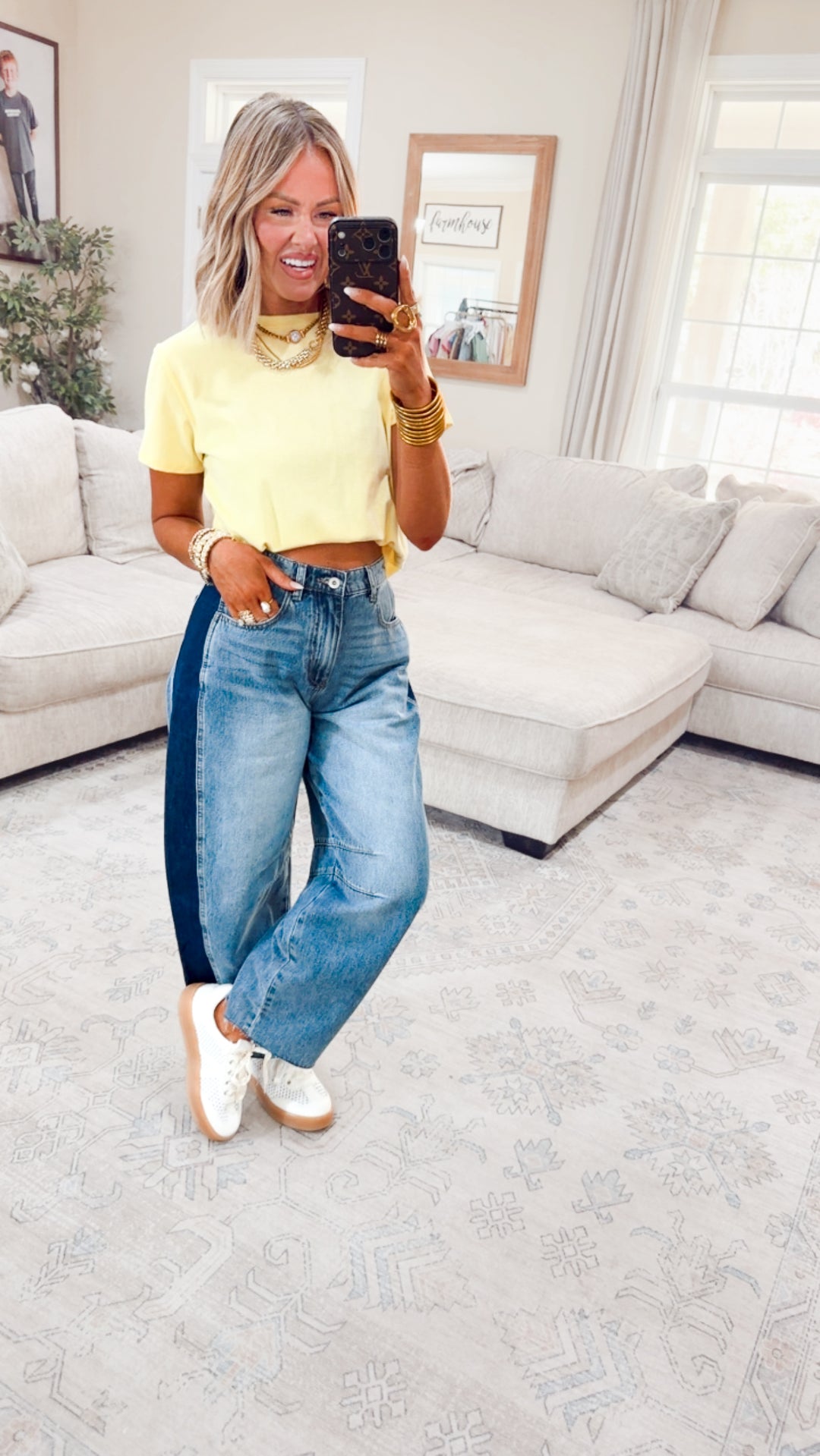 Classic Relaxed Crop Tee-Lemon