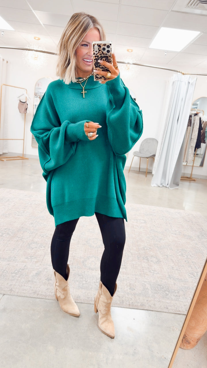 Forest Chill Mock Neck Sweater