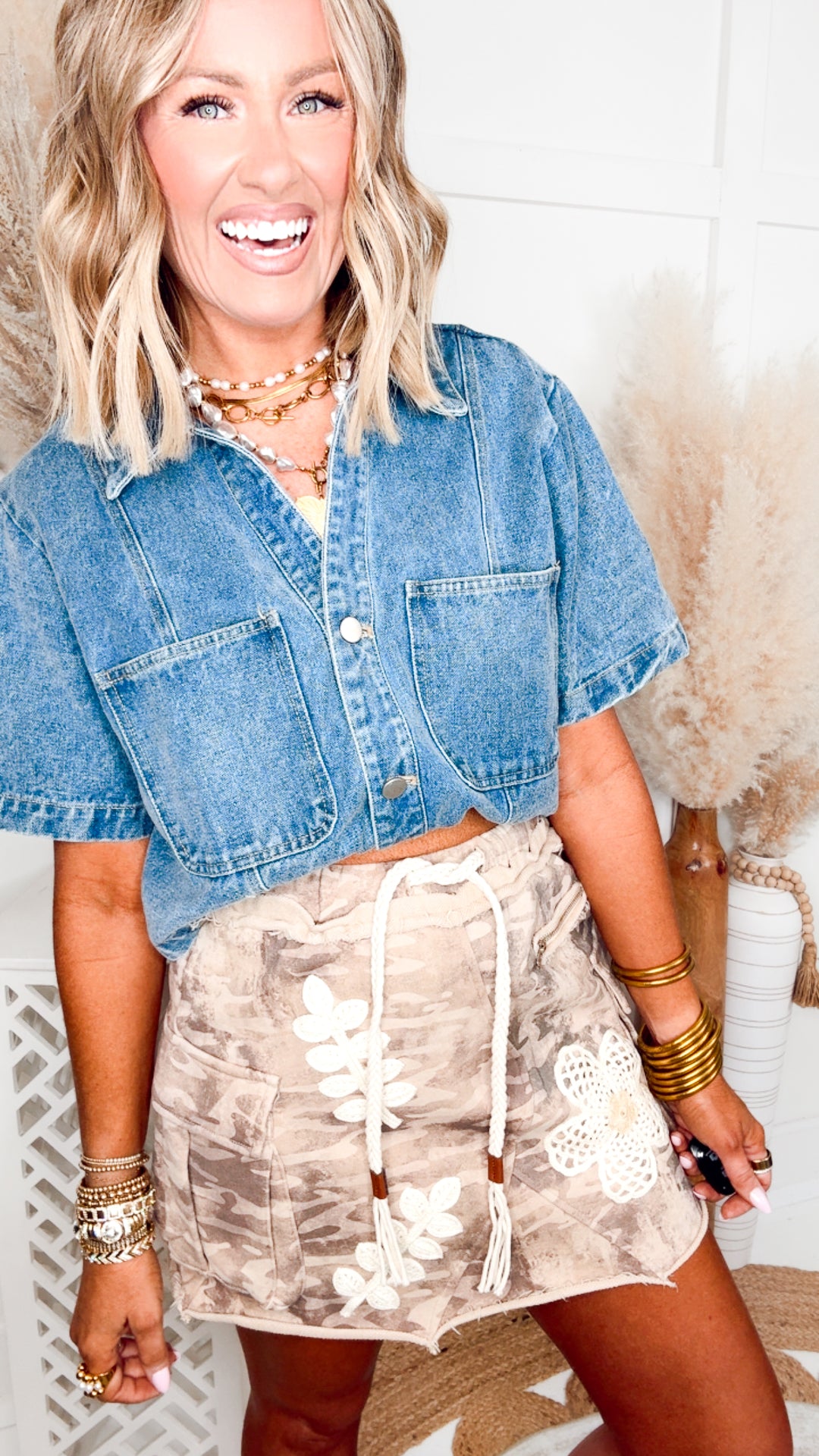 The Western Belle Denim Top