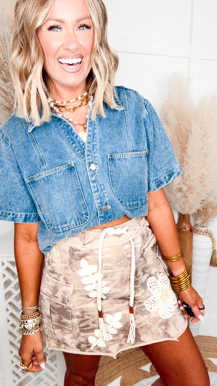 The Western Belle Denim Top