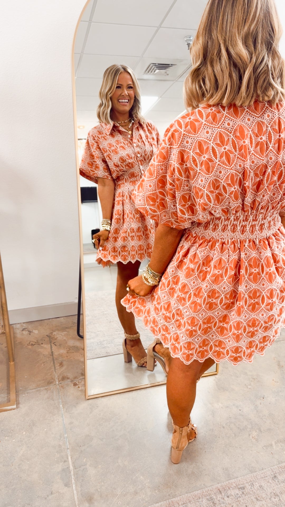 The Meadow Sunset Mini Dress-Clay