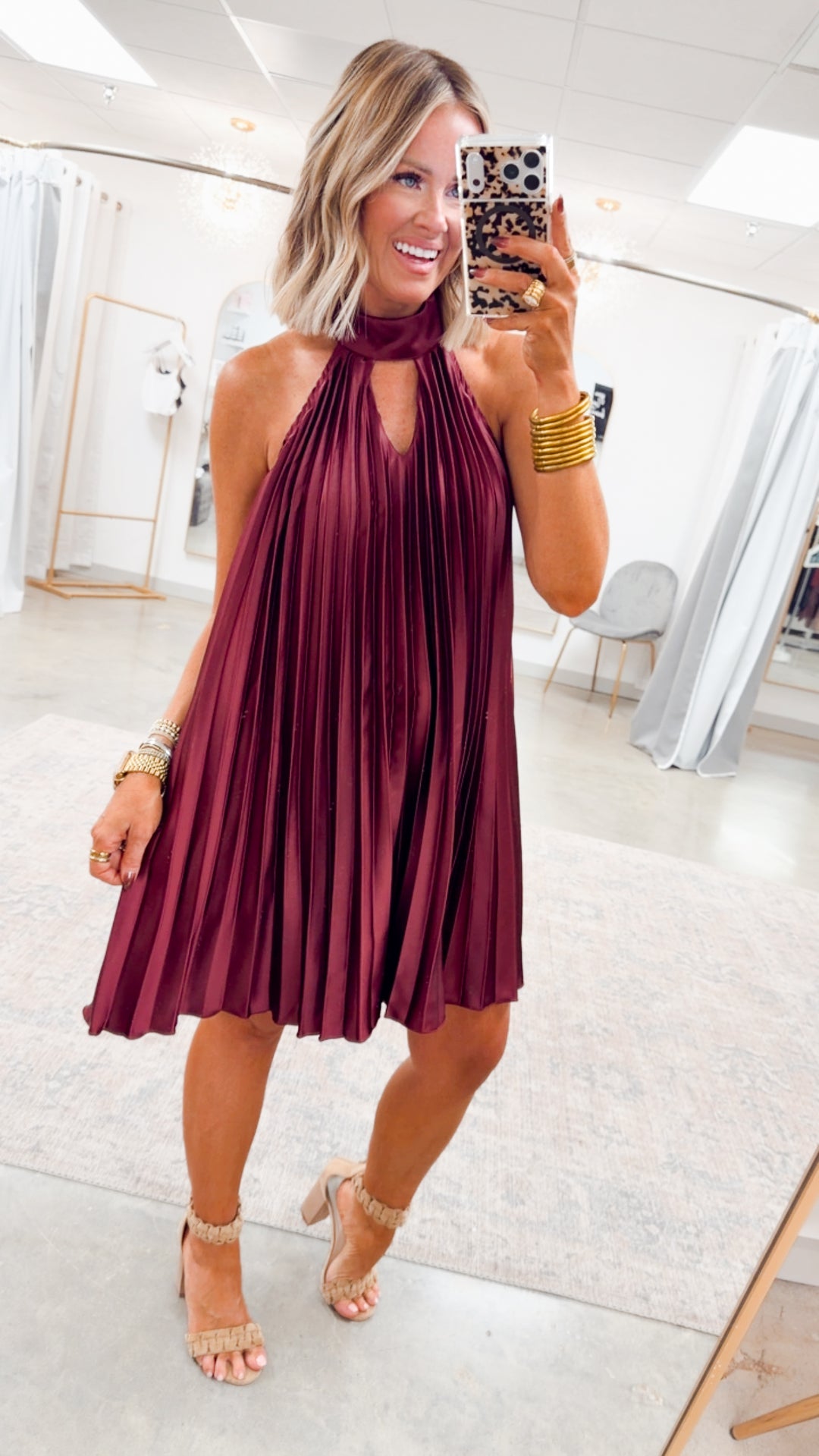 The Ever After Halter Dress-Wine