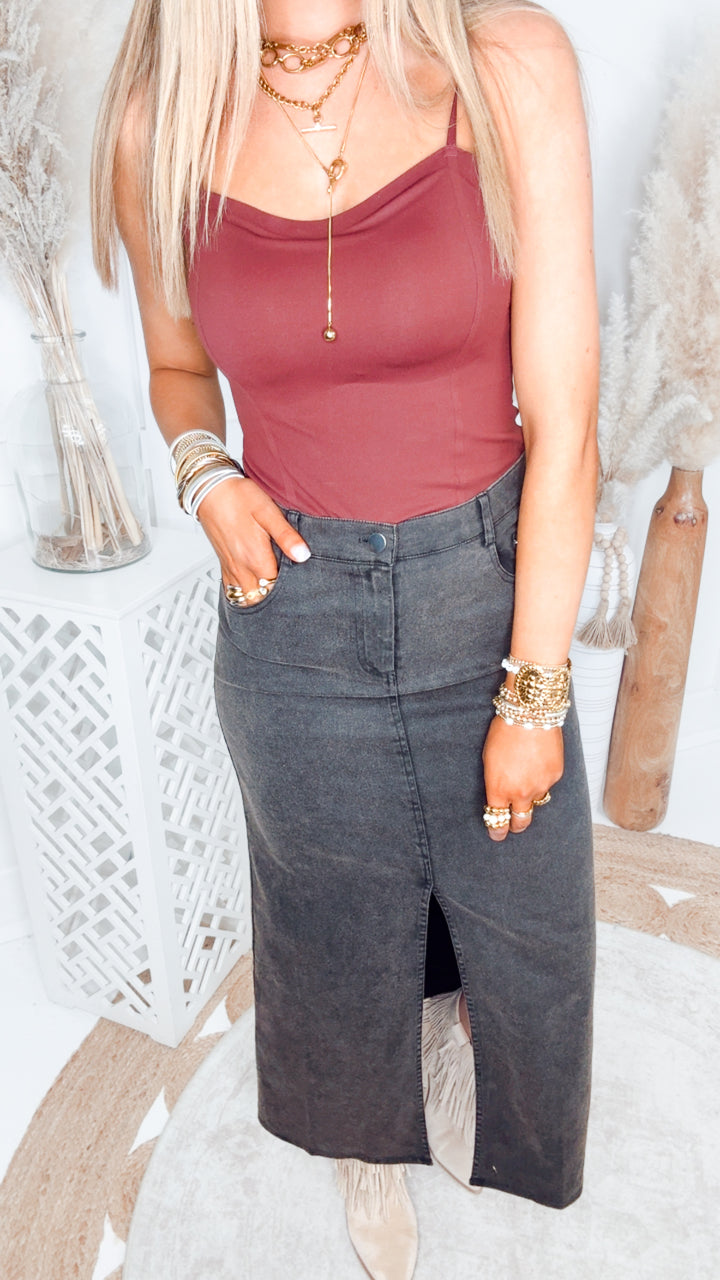 Wren Maxi Skirt-Black
