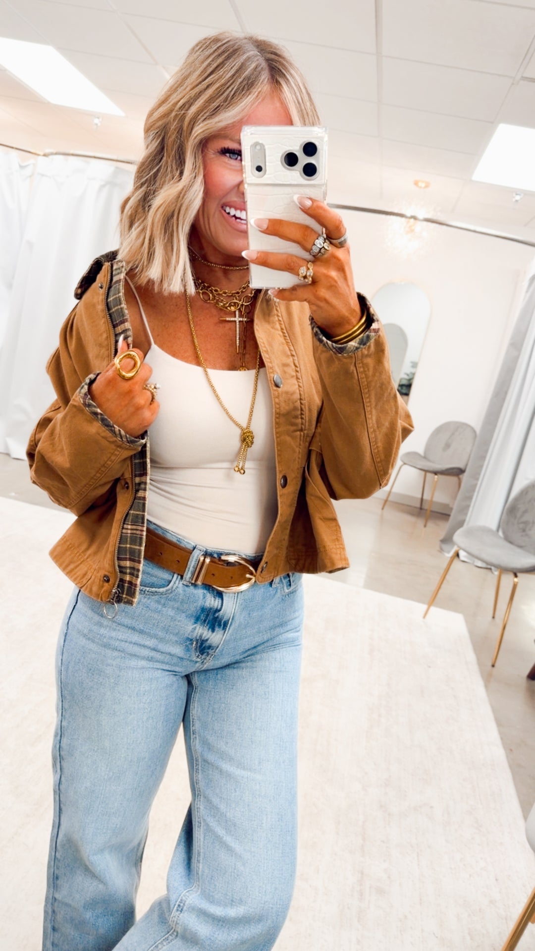 The Bridgetown Barn Jacket-Camel/Olive
