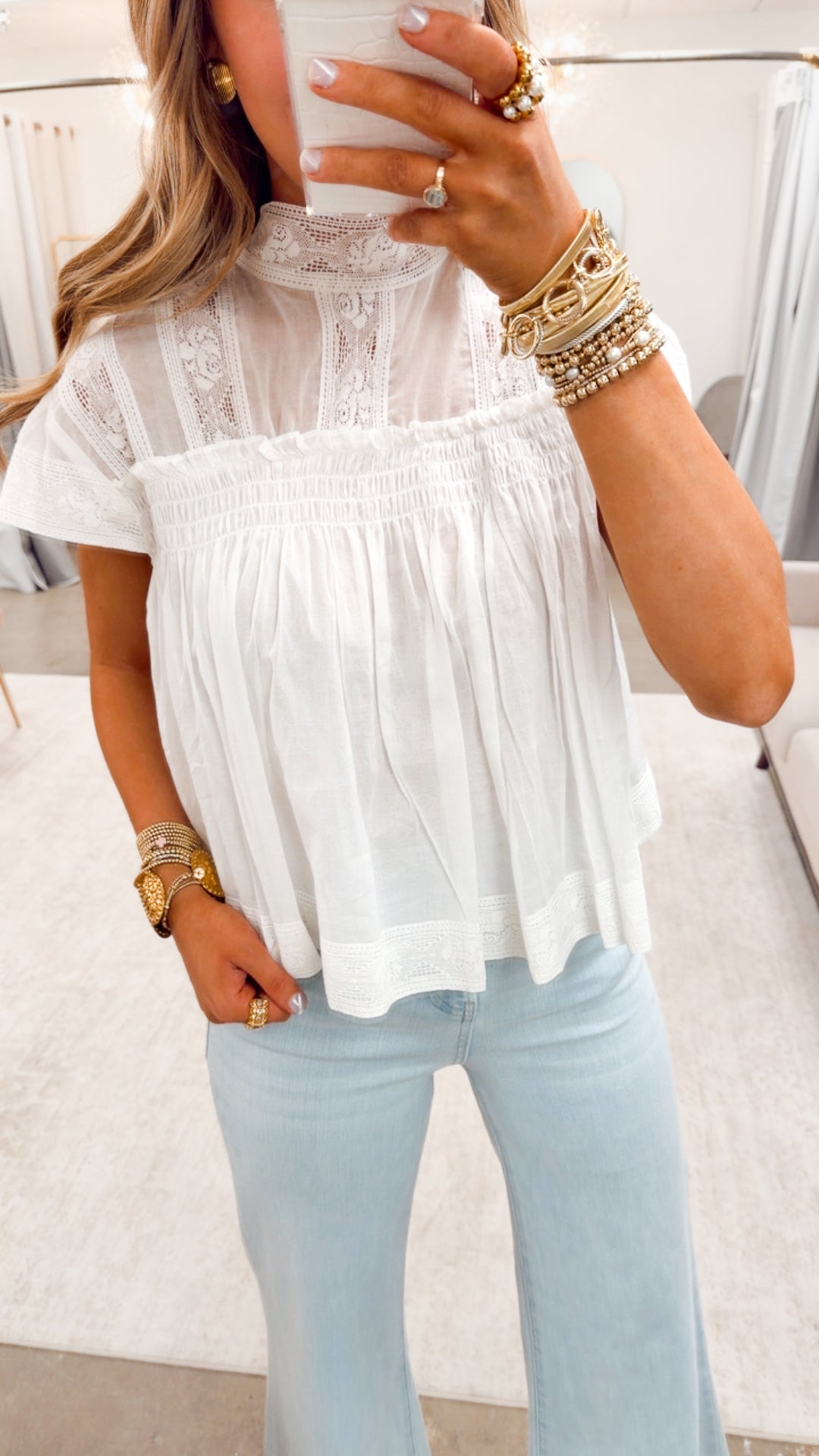 The Victoria Ruffle Top-White