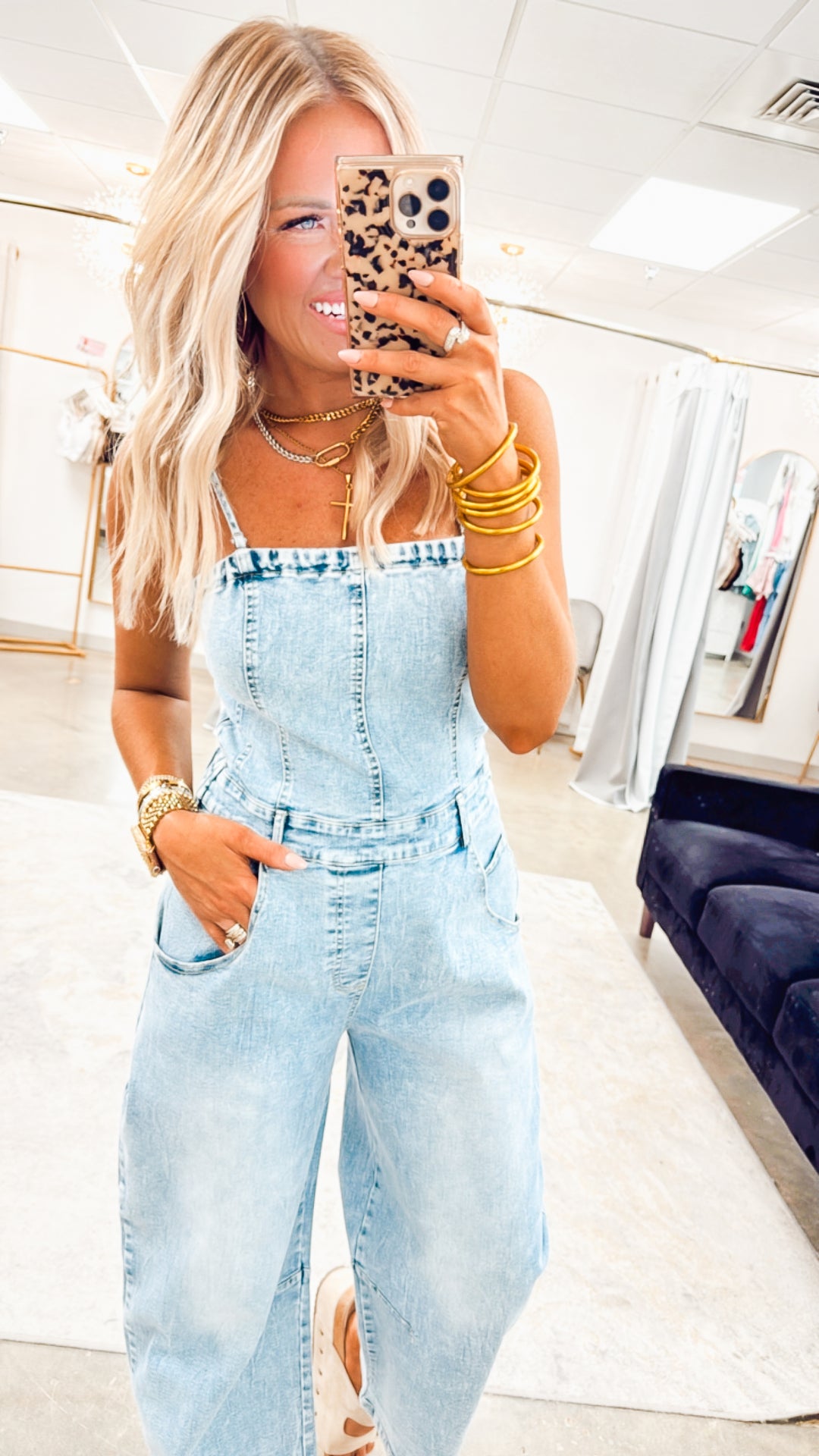 The Remi Washed Denim Jumpsuit