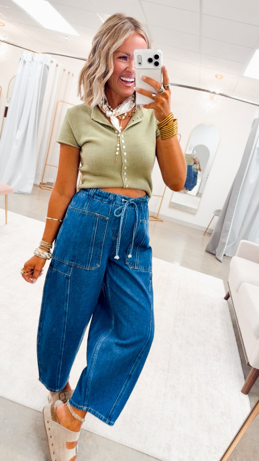 The Della Barrel Jean-Blue