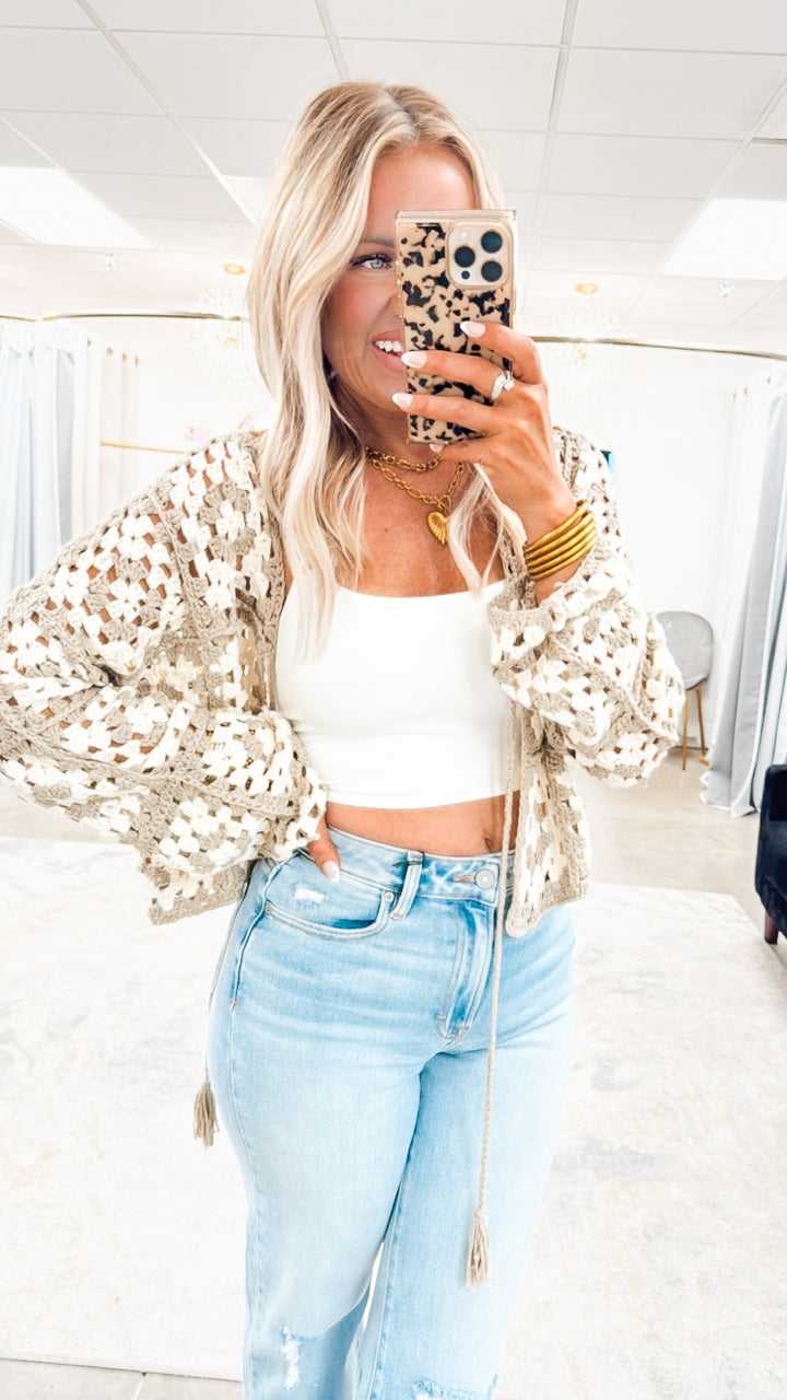 Lightweight Open Front Cardigan