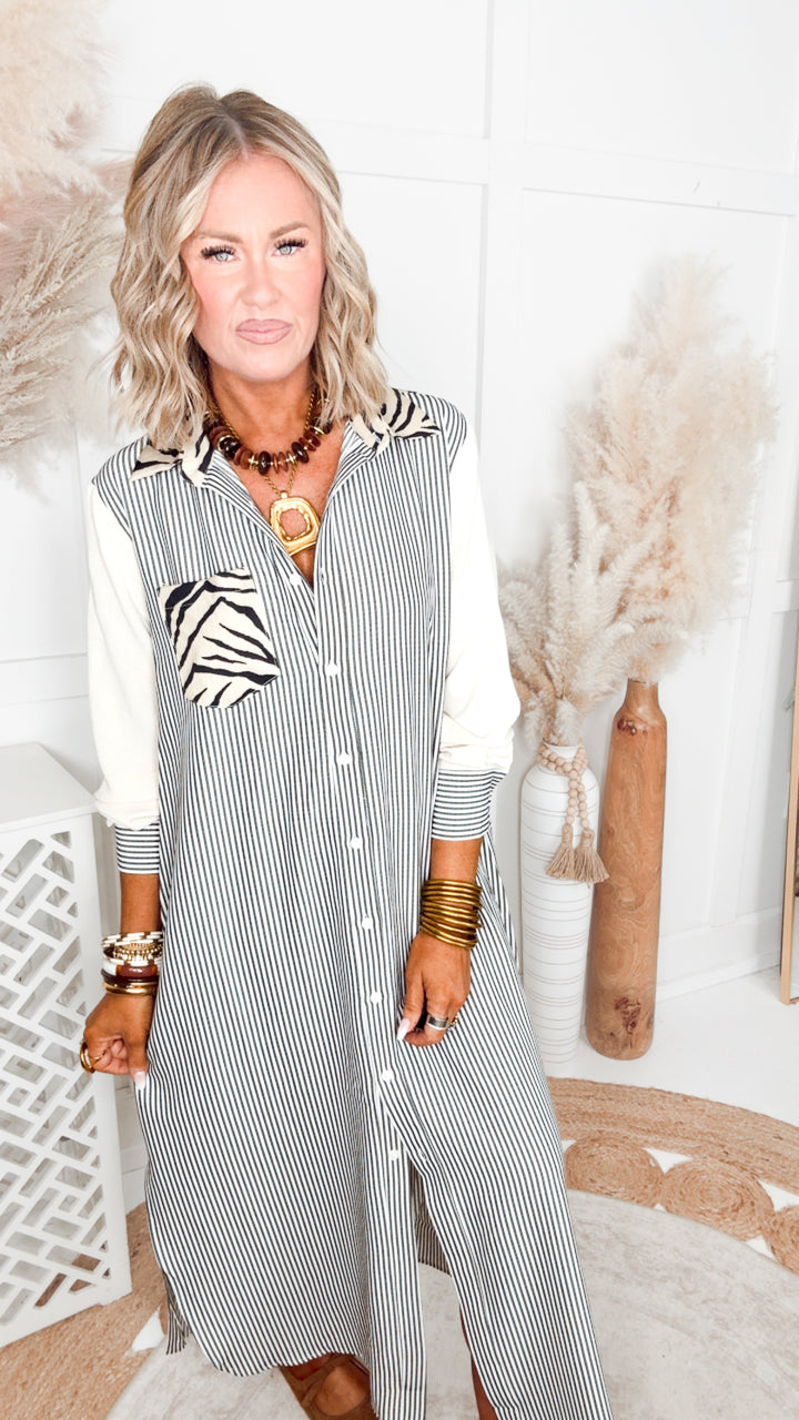 The Wild at First Stripe Dress