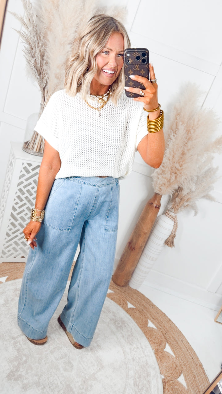Driftwood Dolman Top-Whip Cream