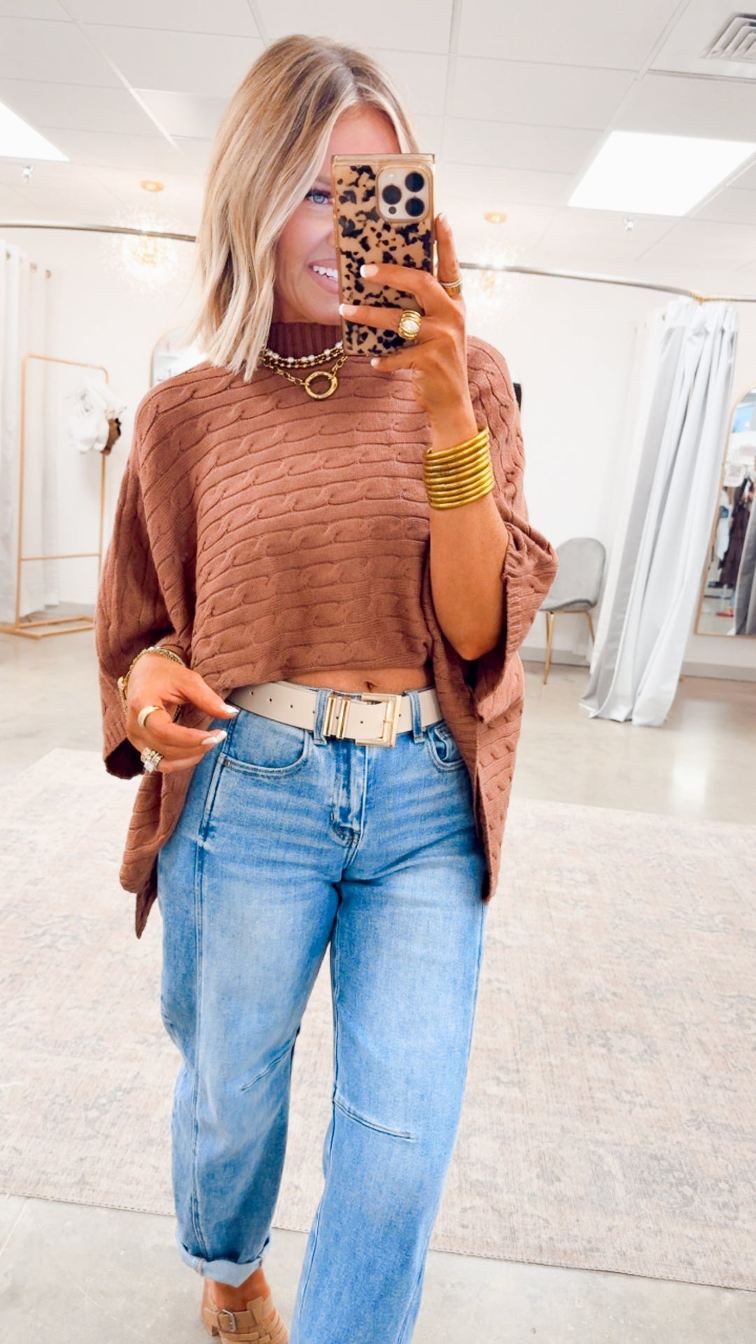 Amber Skies Poncho Sweater