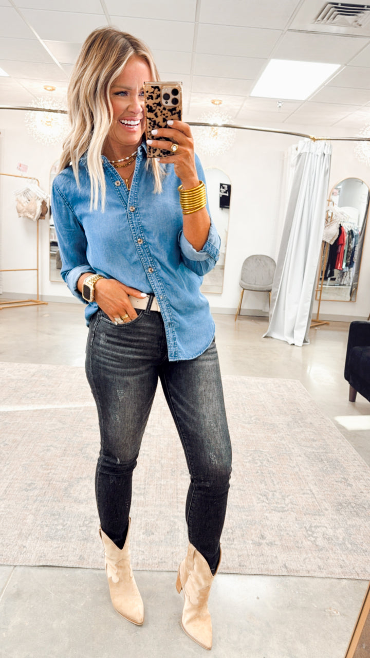 Chic Chambray Top