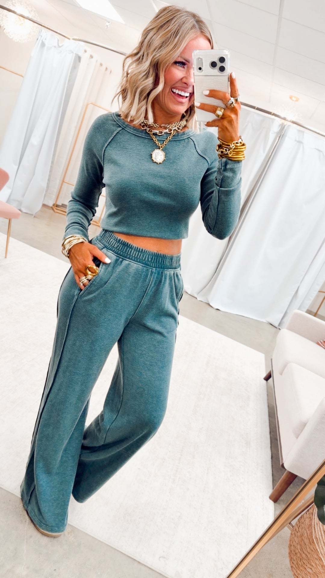 The Arabella Two Piece Set-Deep Jungle