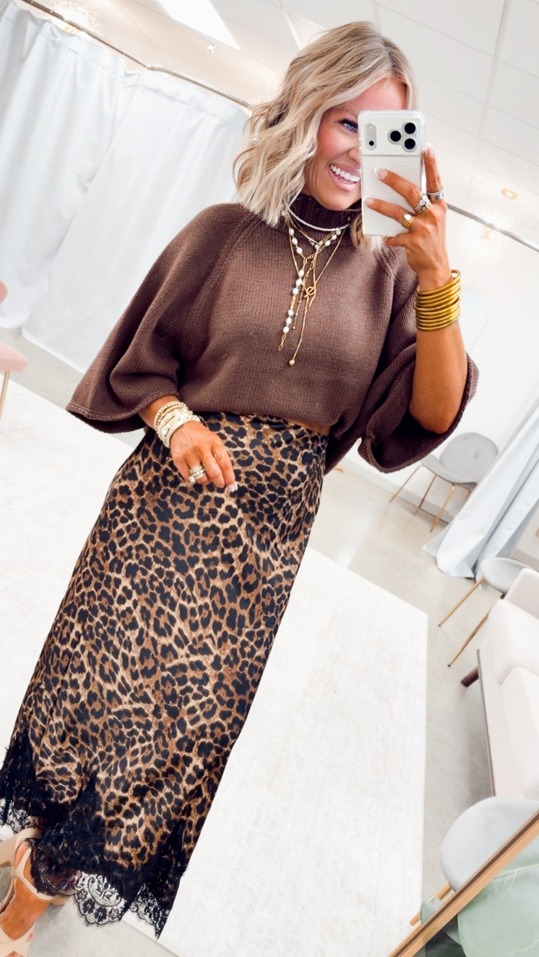 The Leopard Lace Maxi Skirt