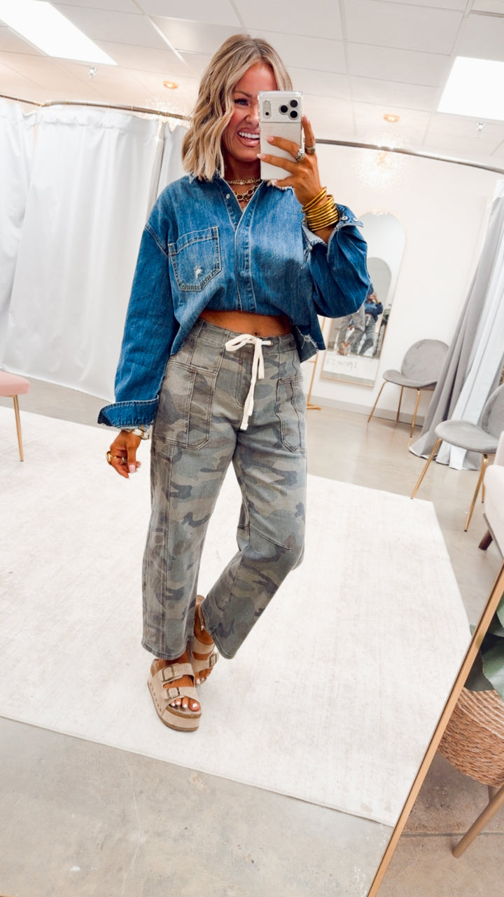 The Rogue Camo Barrel Jean