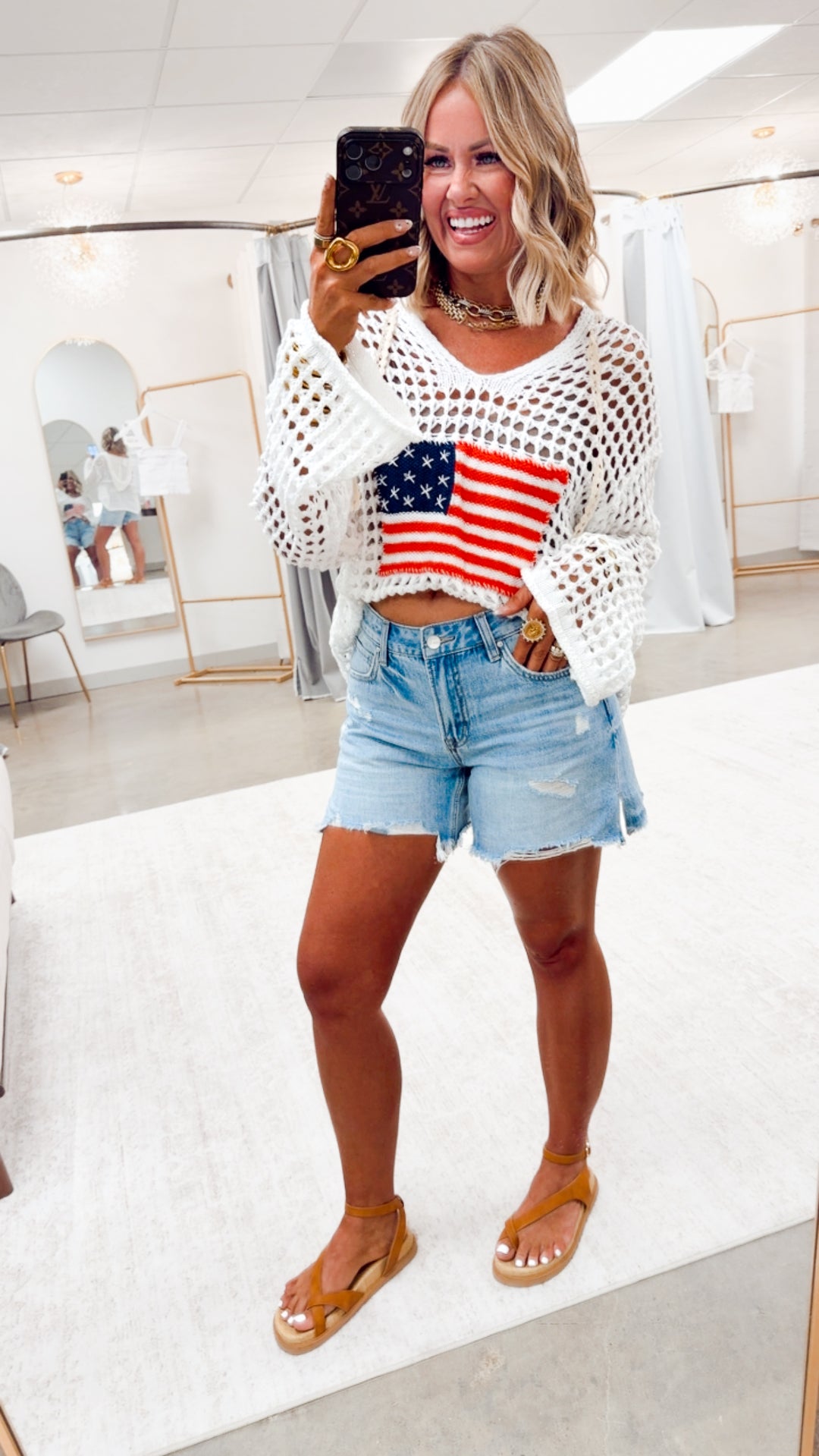 The All-American Sweater Top-Ivory