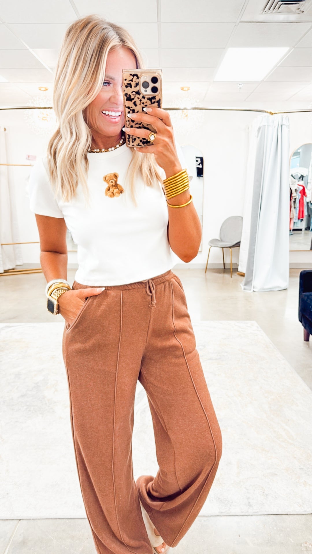 Solace Drawstring Pant-Chestnut