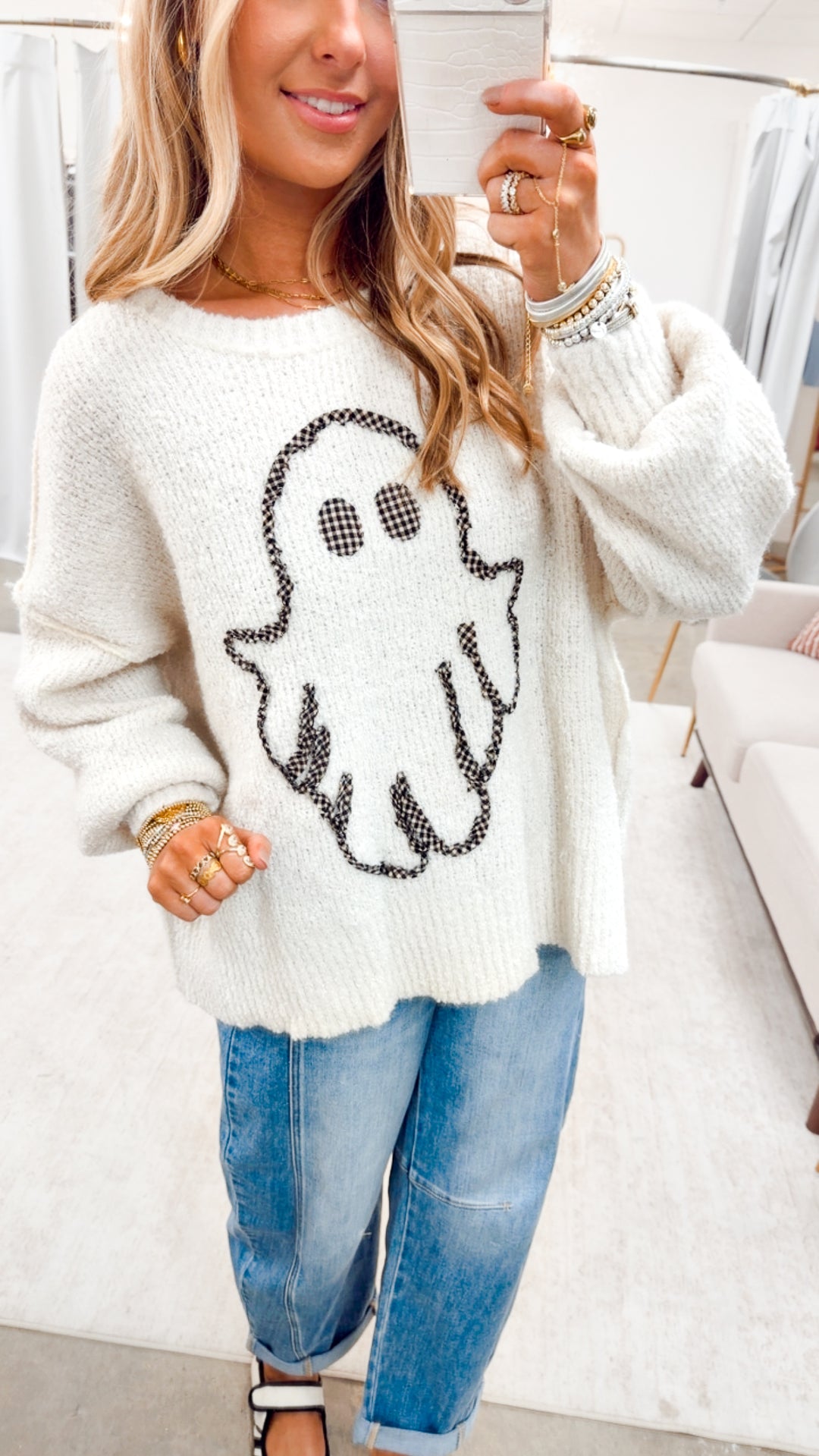 The Ghostly Darling Sweater-Ivory